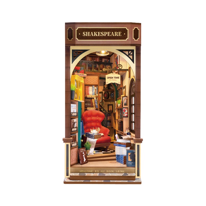 Rolife DIY Book Nook Kit - Bookstore TGB07 white background product view