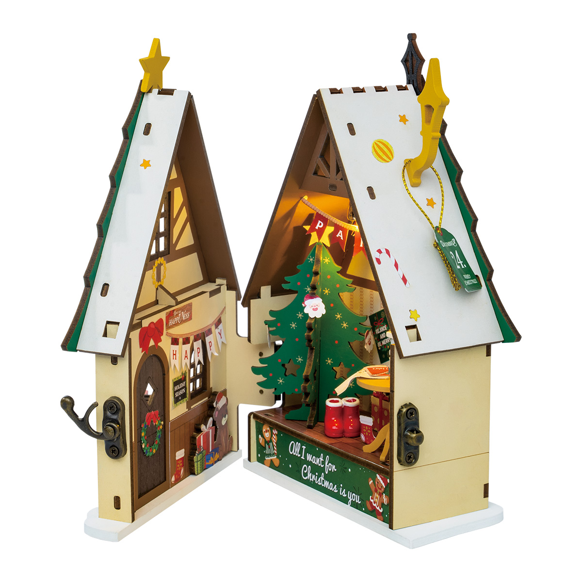 Rolife DIY Miniature House - Twinkling Christmas House DS036 gallery image 5