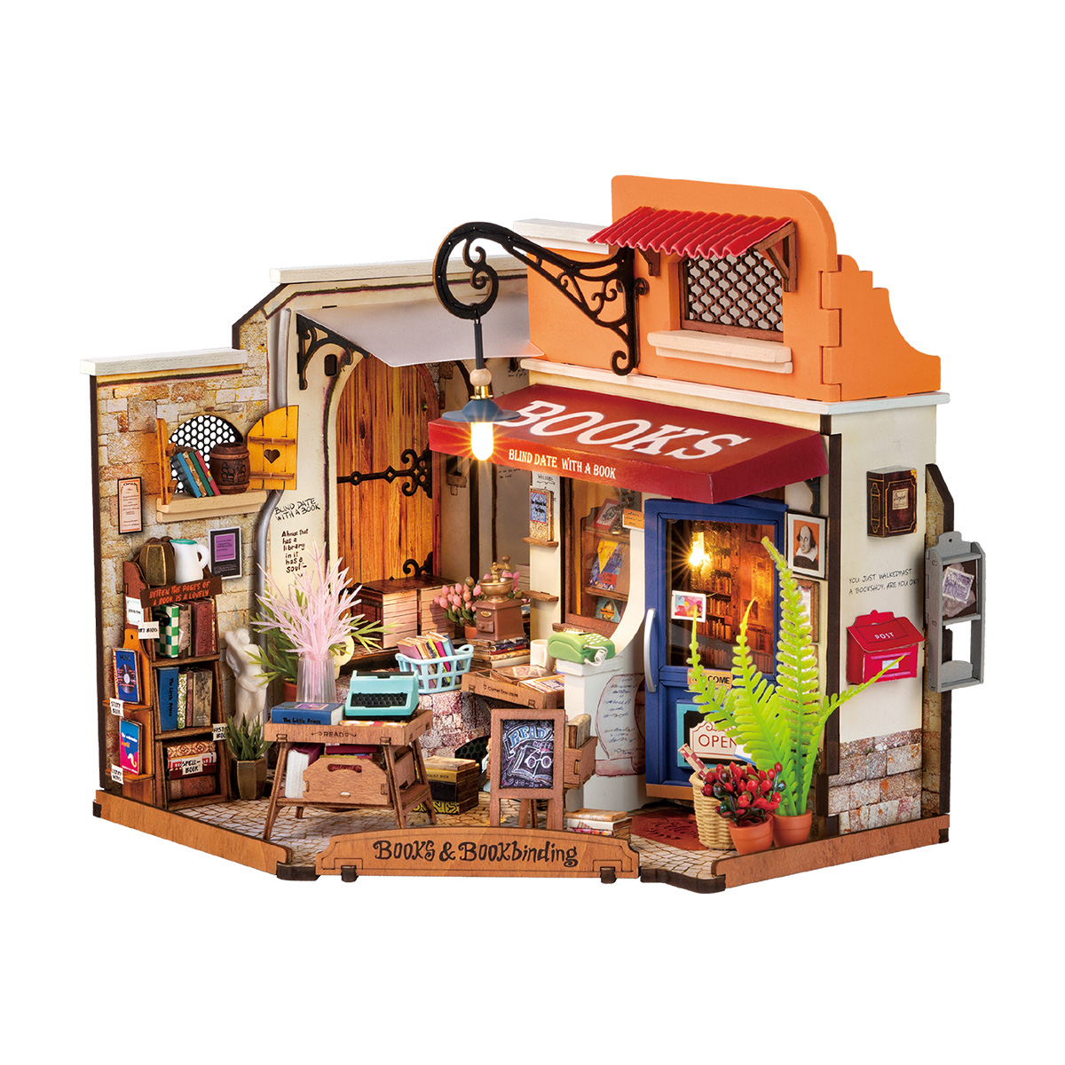 Rolife DIY Miniature House Kit - Corner Bookstore DG164 gallery image 2