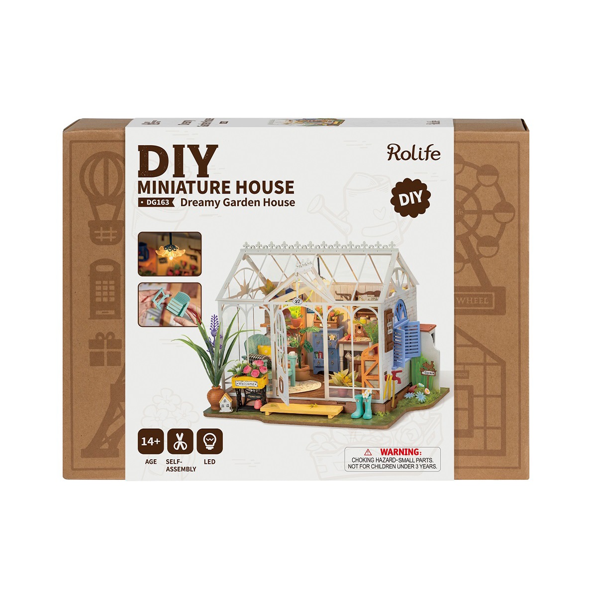 Rolife Miniature House - Dreamy Garden House DG163 product package