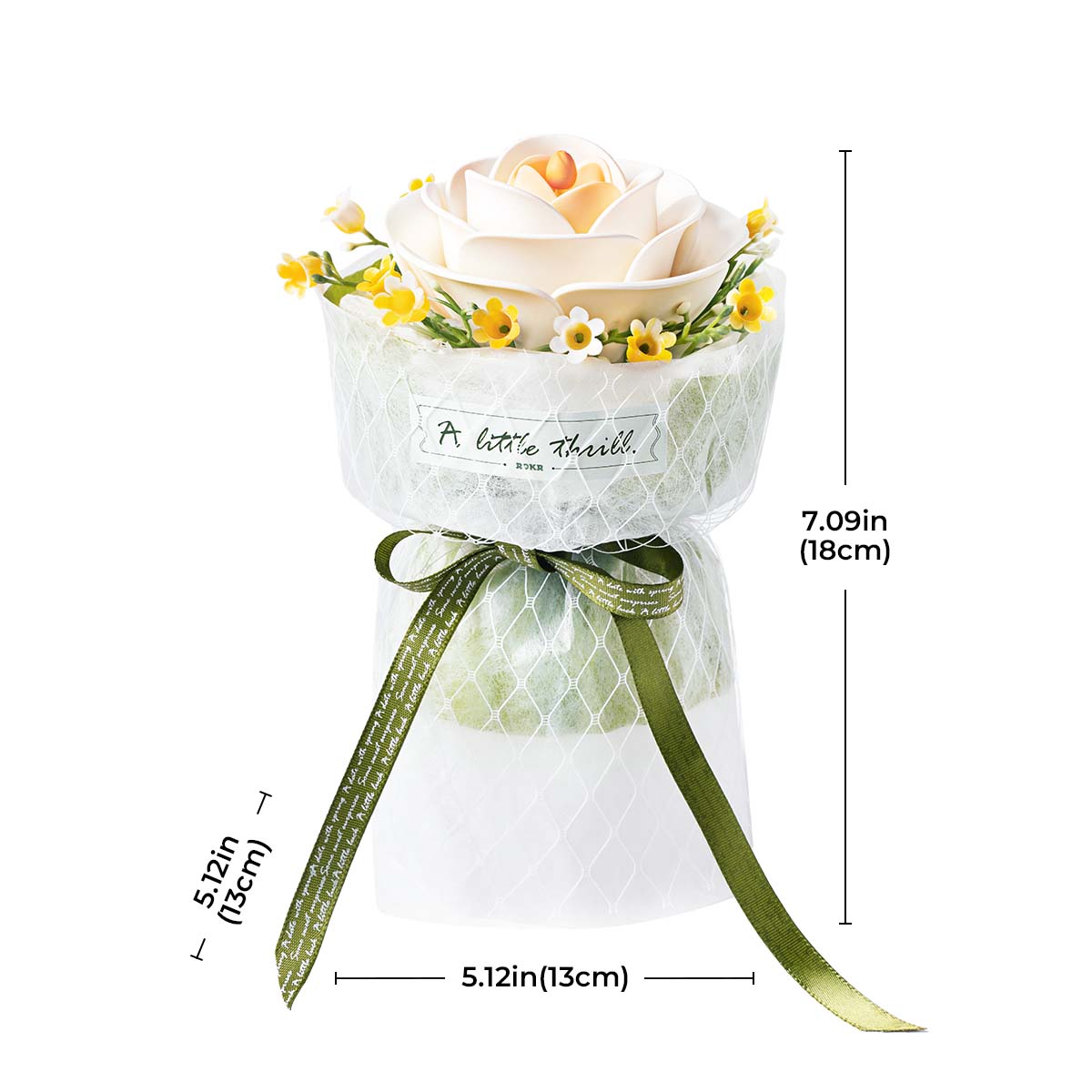 ROKR DIY 3D Puzzle Model - White Camellia AF011 gallery image 6
