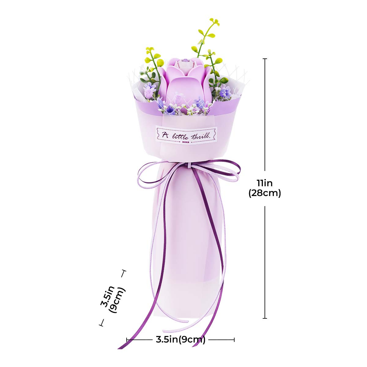 ROKR DIY Bouquet 3D Puzzle - Purple Rose AF021 gallery image 5