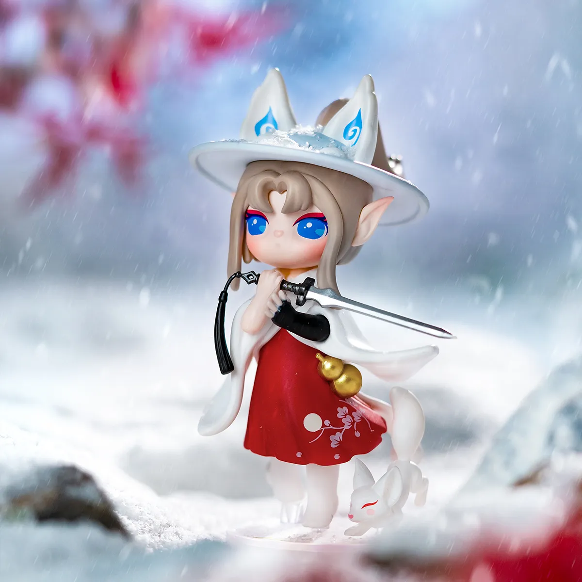 Rolife Surprise Figure Dolls - Paradise Guardians red outfit character close-up scene