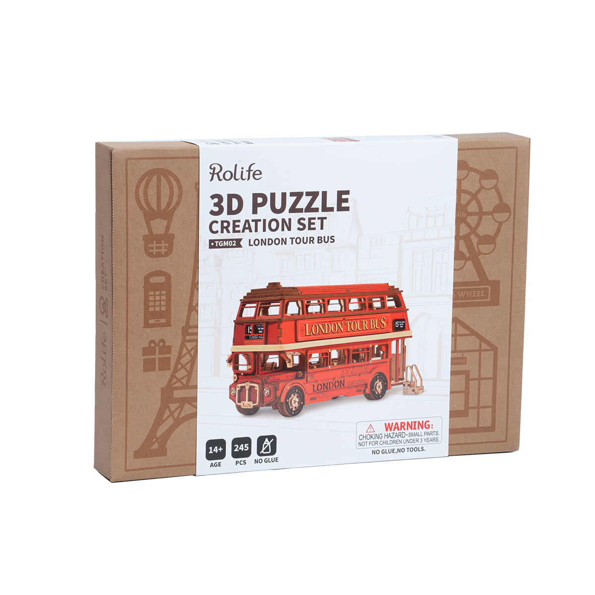 Rolife 3D Wooden Puzzle- London Bus