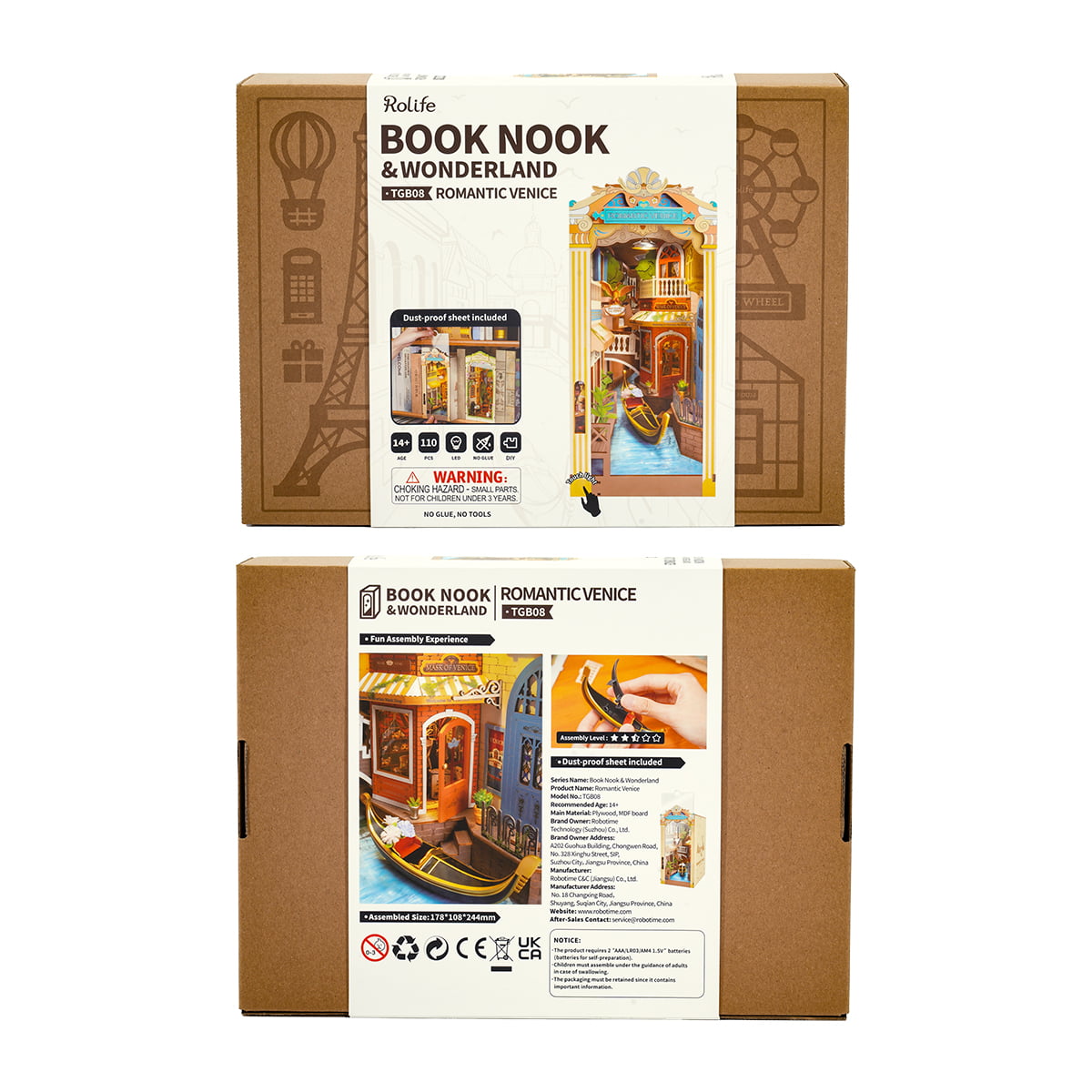 Rolife DIY Book Nook Kit - Romantic Venice TGB08 gallery image 8
