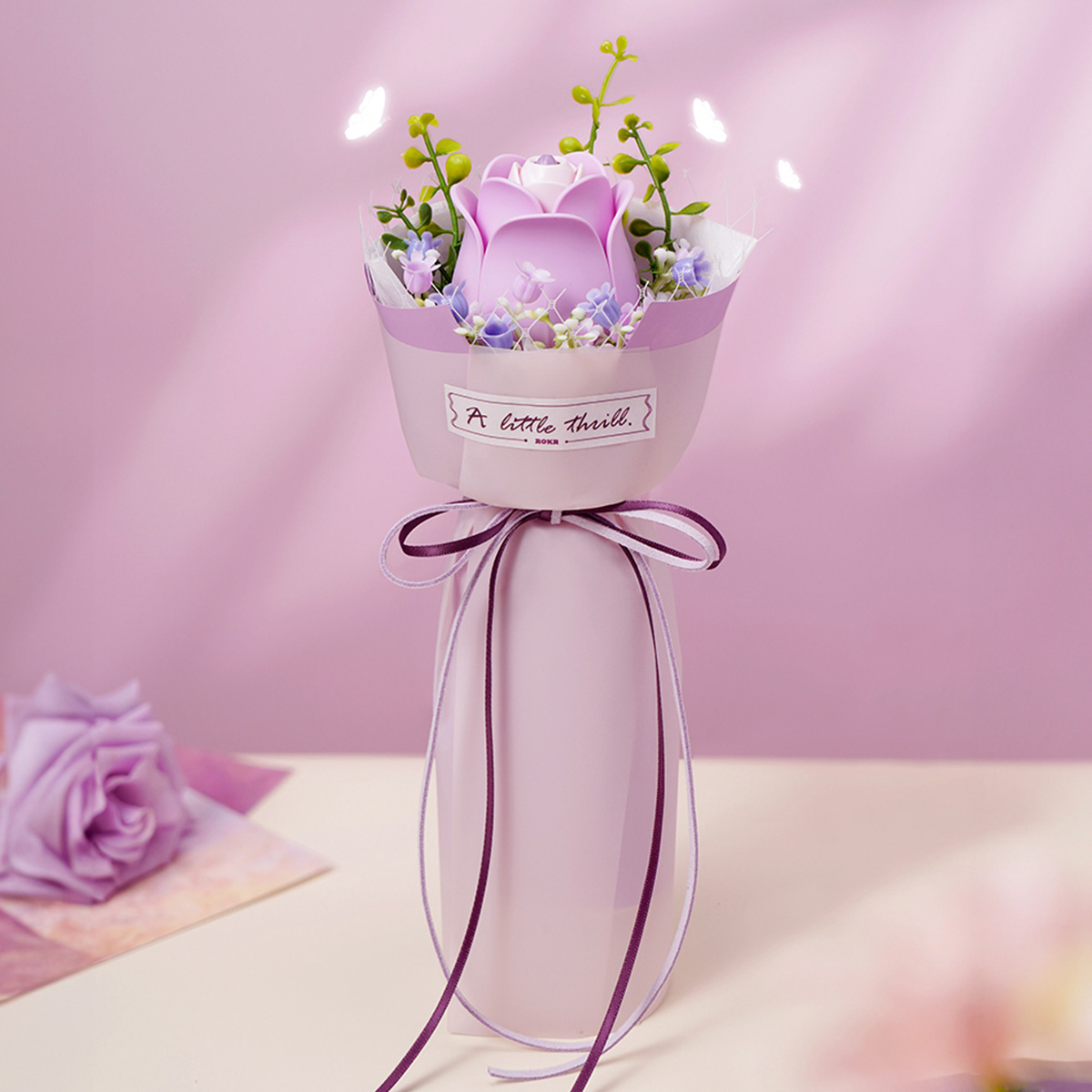 ROKR DIY Bouquet 3D Puzzle - Purple Rose AF021 alternate product view