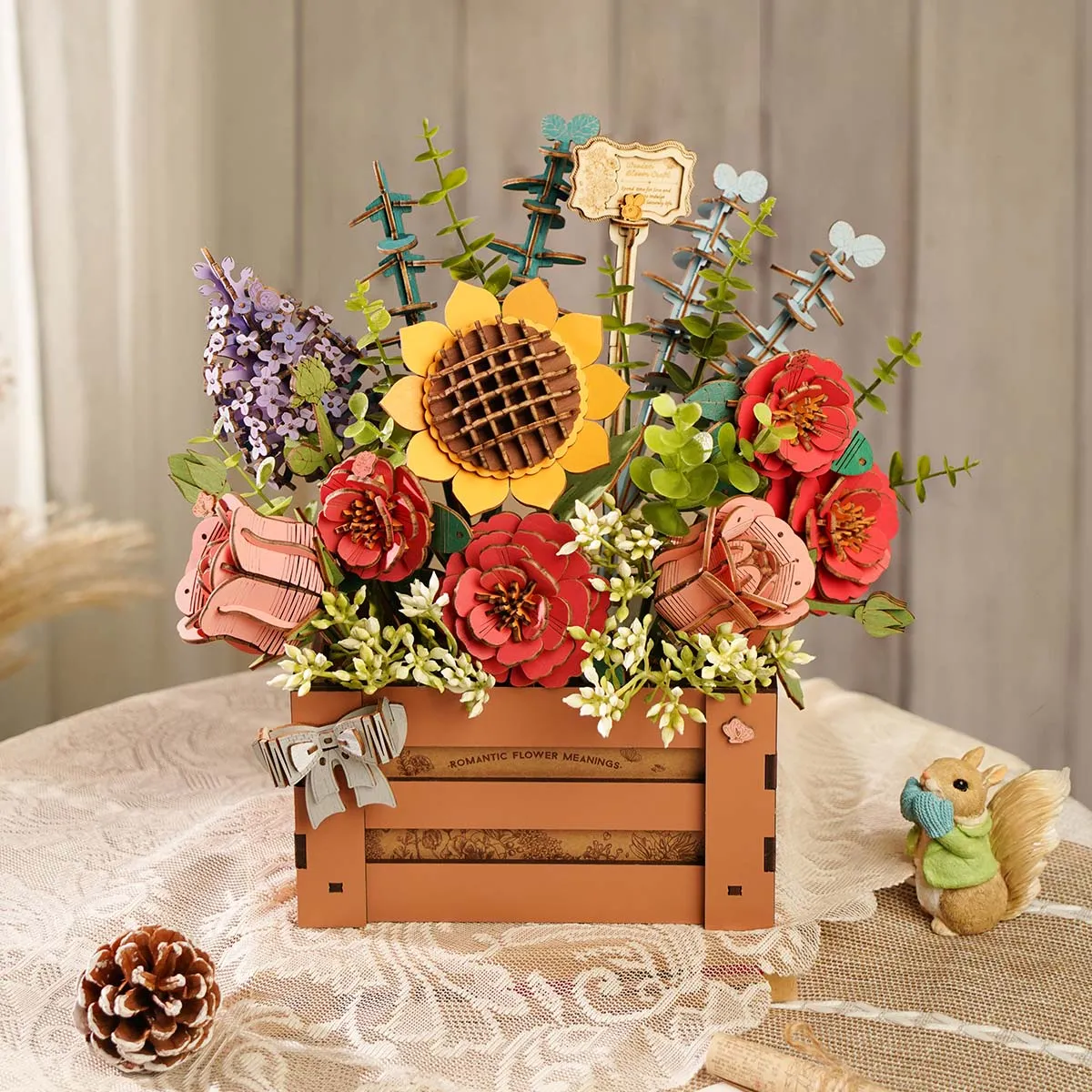 Rowood DIY 3D Puzzle - Wooden Bloom Box TW02H product hero image