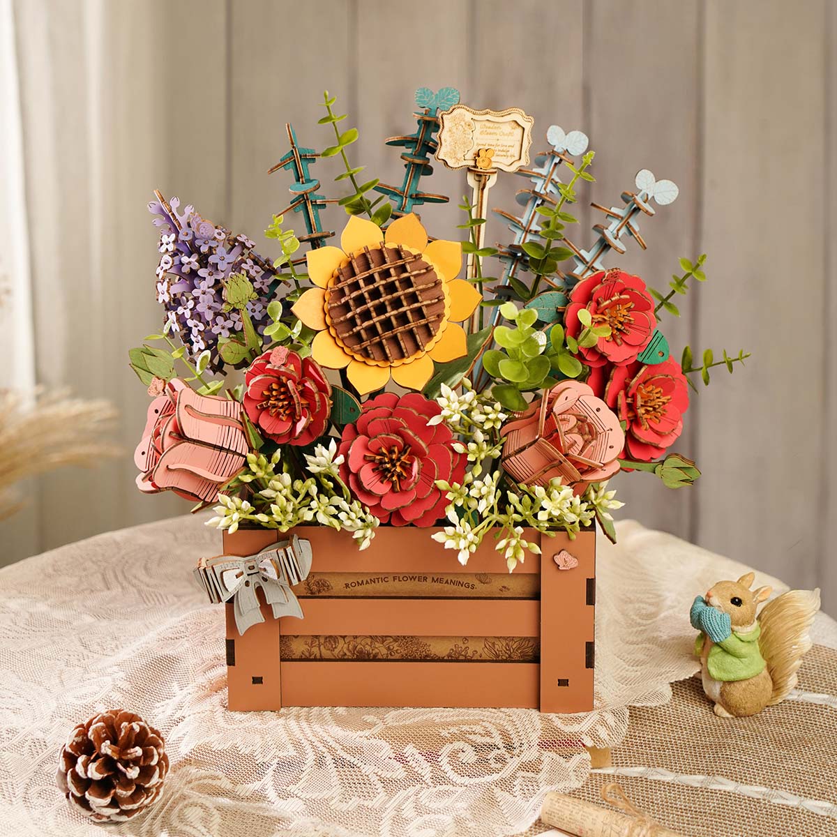 Rowood DIY 3D Puzzle - Wooden Bloom Box TW02H product hero image