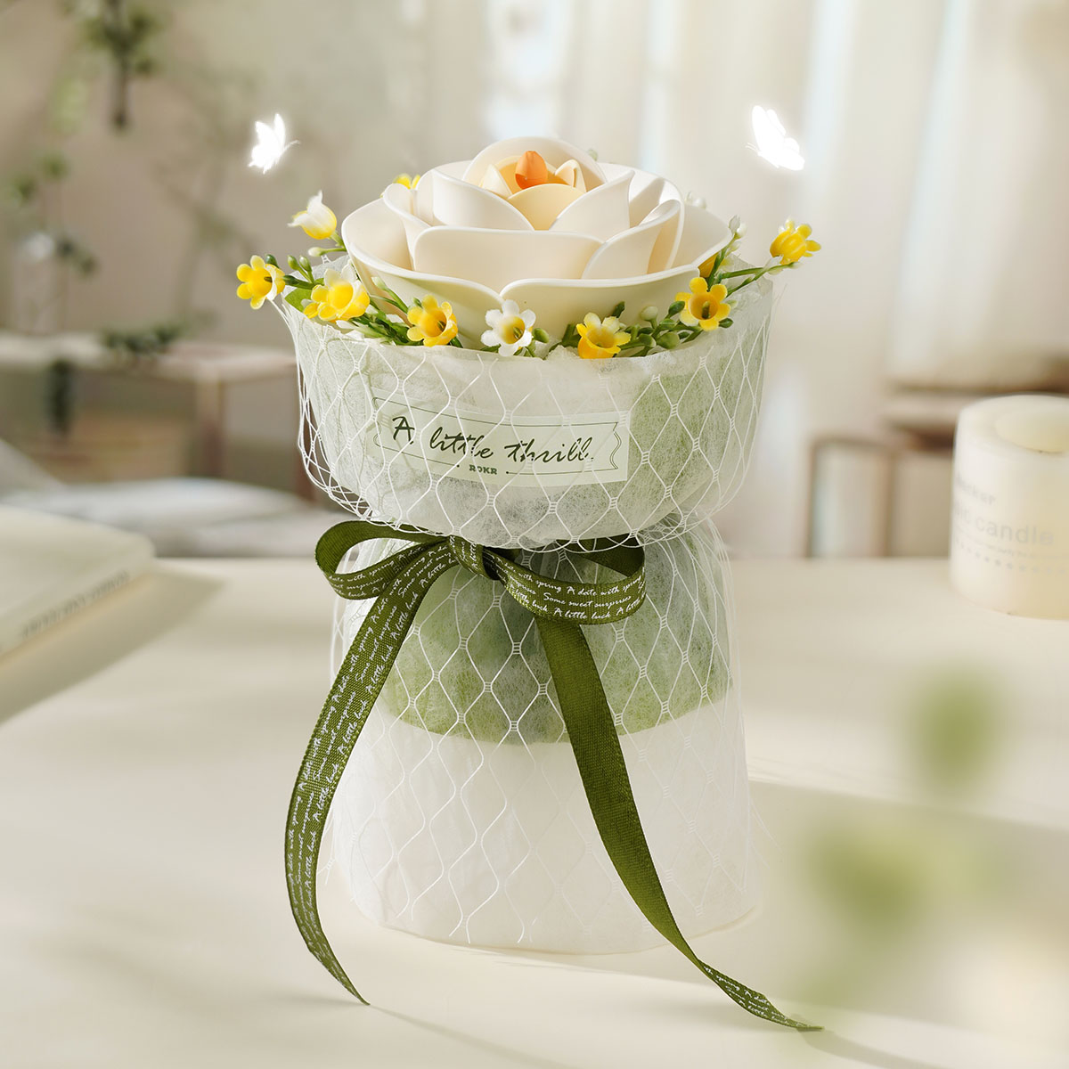 ROKR DIY 3D Puzzle Model - White Camellia AF011 product hero image