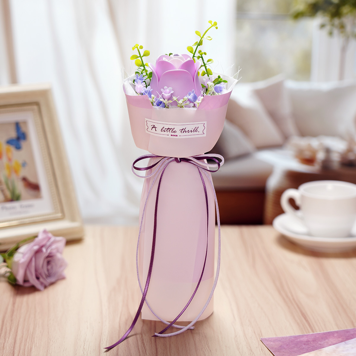 ROKR DIY Bouquet 3D Puzzle - Purple Rose AF021 product hero image