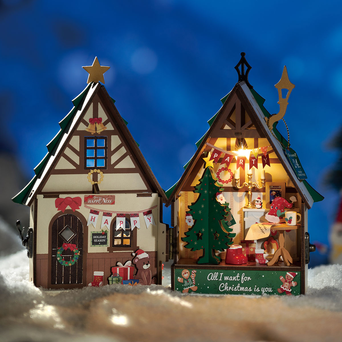 Rolife DIY Miniature House - Twinkling Christmas House DS036 gallery image 4