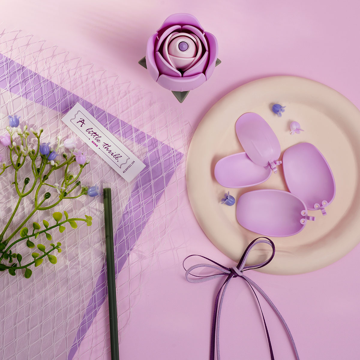 ROKR DIY Bouquet 3D Puzzle - Purple Rose AF021 gallery image 4