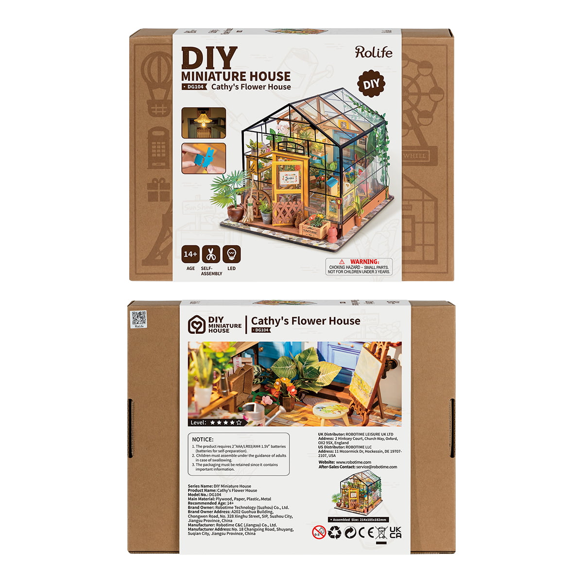 Rolife DIY Miniature House - Cathy's Flower House DG104 product package