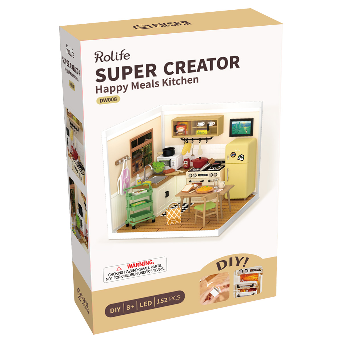 Rolife Happy Meals Kitchen Super Creator Miniature House DW008 gallery image 7