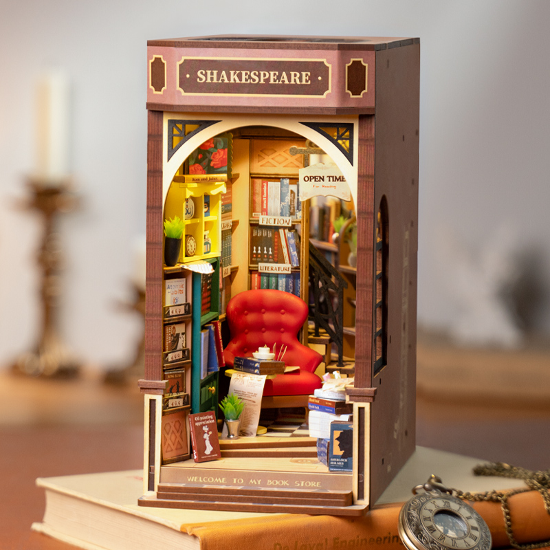 Rolife DIY Book Nook Kit - Bookstore TGB07 tabletop display scene