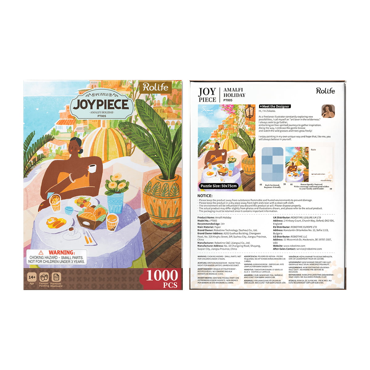 Rolife 1000 Piece Jigsaw Puzzle - Amalfi Holiday PT005 gallery image 9