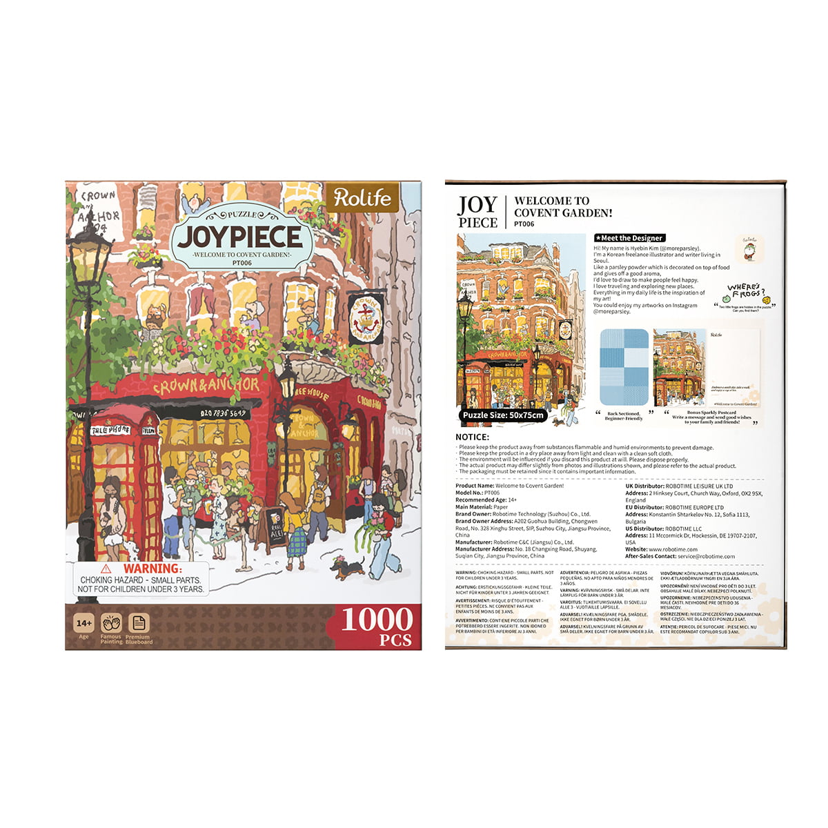 Rolife 1000 Piece Jigsaw Puzzle - Welcome to Covent Garden PT006 gallery image 8