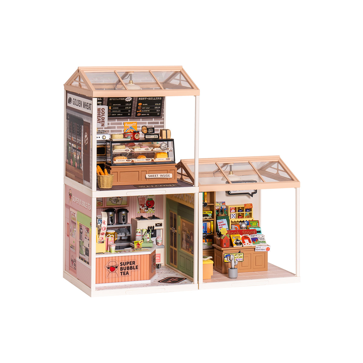 Rolife Super Creator Miniature House 3 in 1 L Shape detail view
