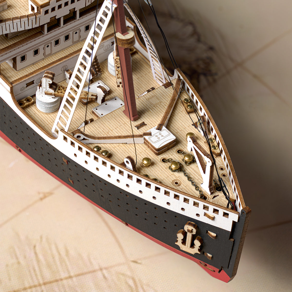 1912 Eternal Atlantic Voyager TGL02 close-up of the cutaway deck and cabin interior