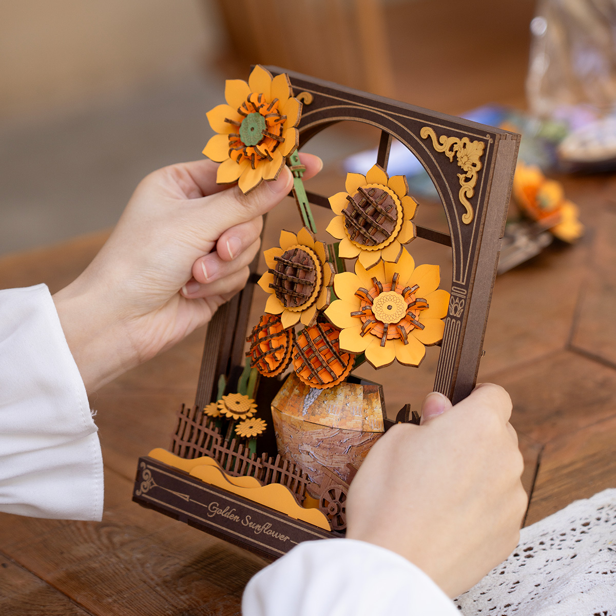 Rowood 3D Wooden Puzzle - Golden Sunflower TH002 gallery image 4