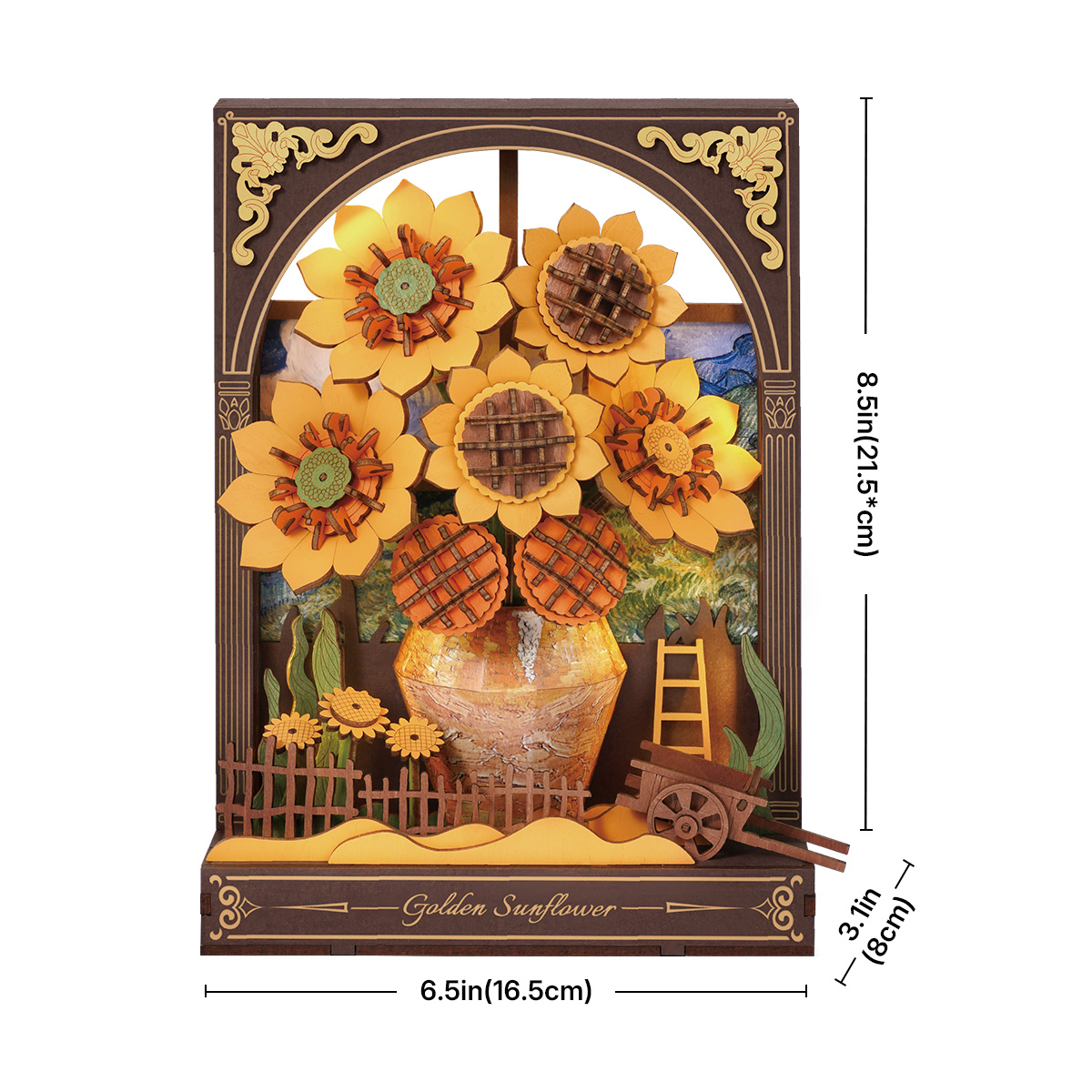 Rowood 3D Wooden Puzzle - Golden Sunflower TH002 gallery image 5