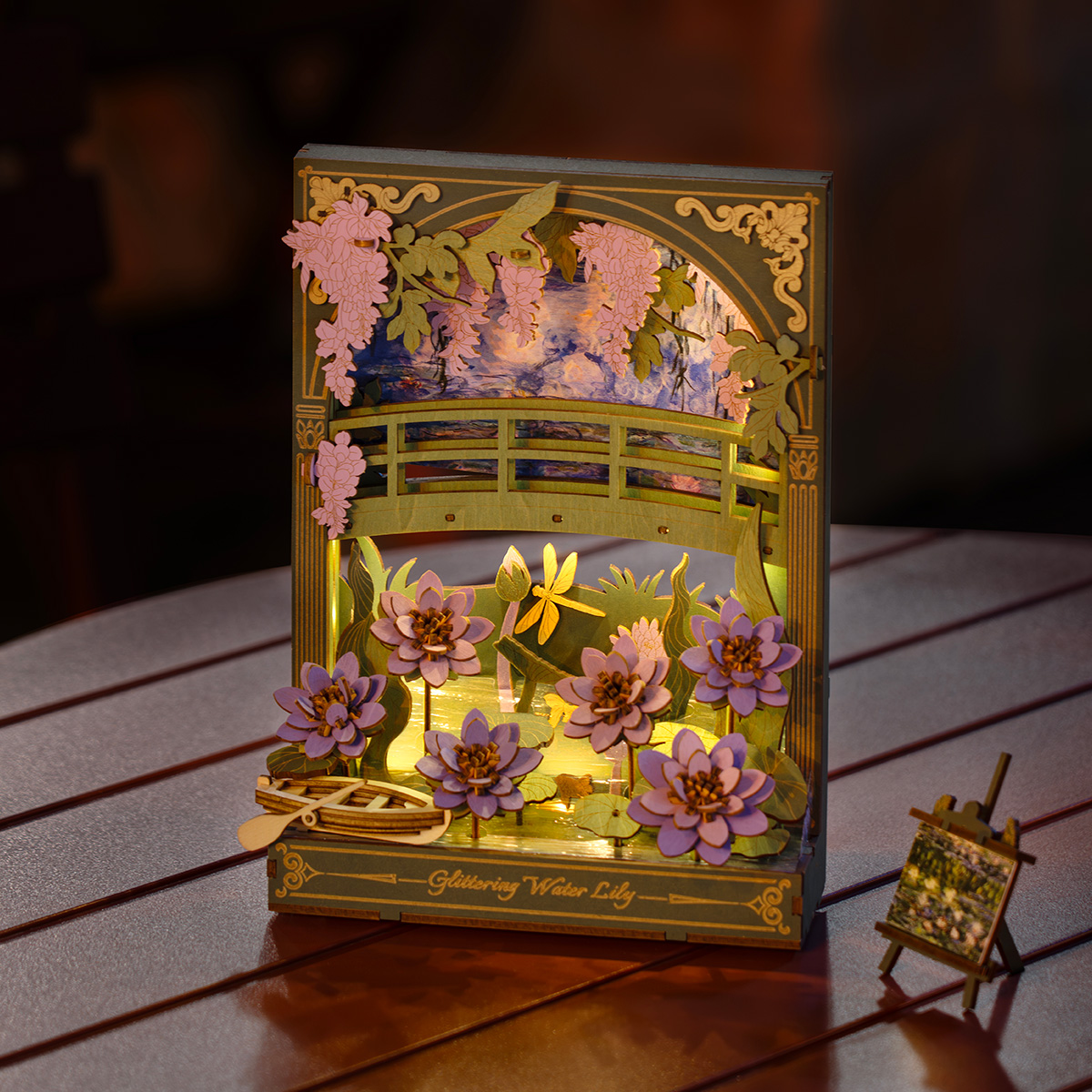 Rowood 3D Wooden Puzzle - Glittering Water Lily TH001 alternate product view