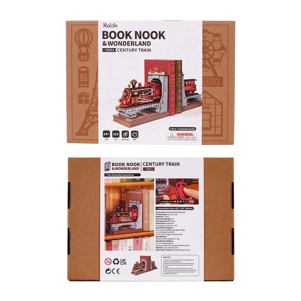 Rolife DIY Book Nook Kit - Century Train TGE01 gallery image 7