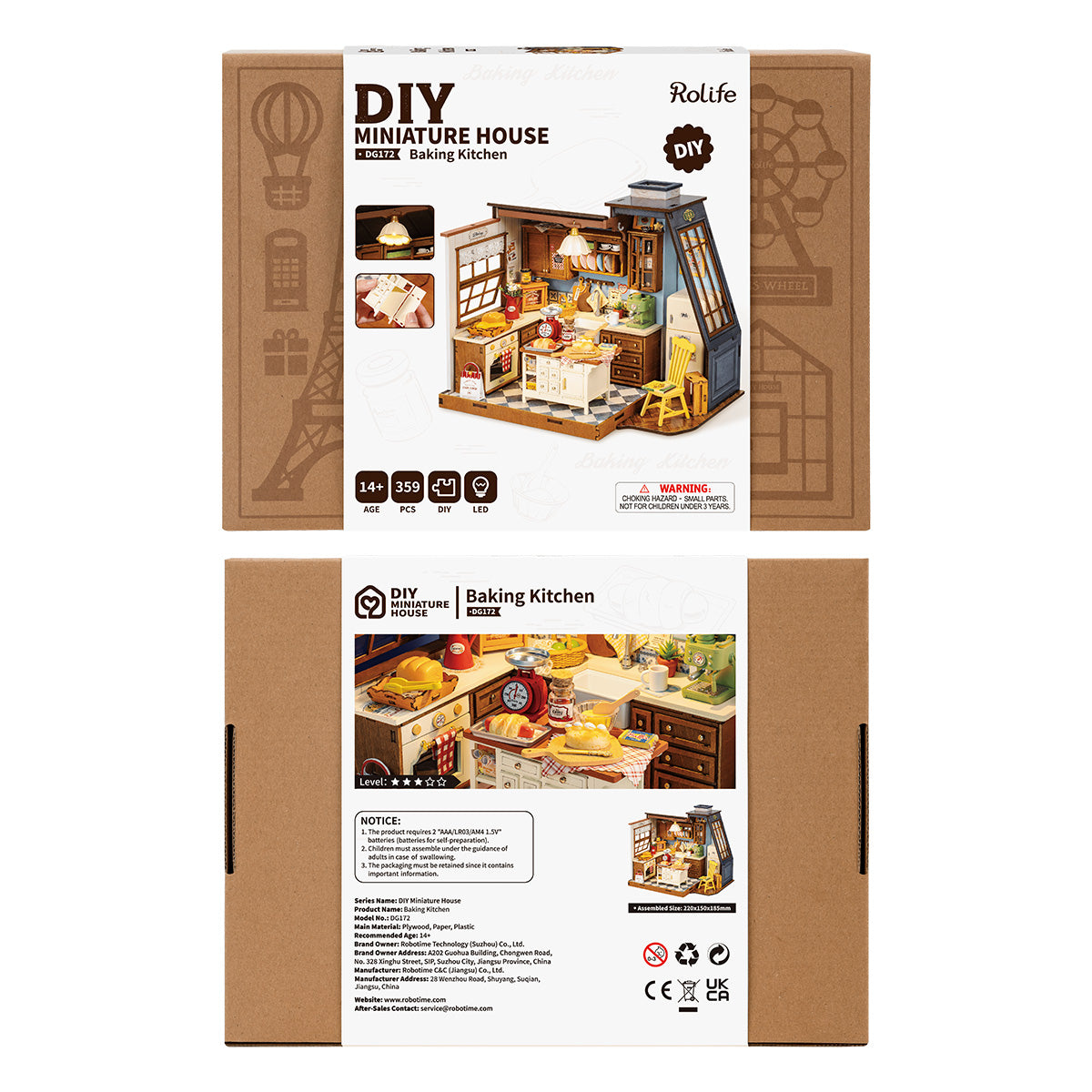 Baking Kitchen DG172 package front and back with product information