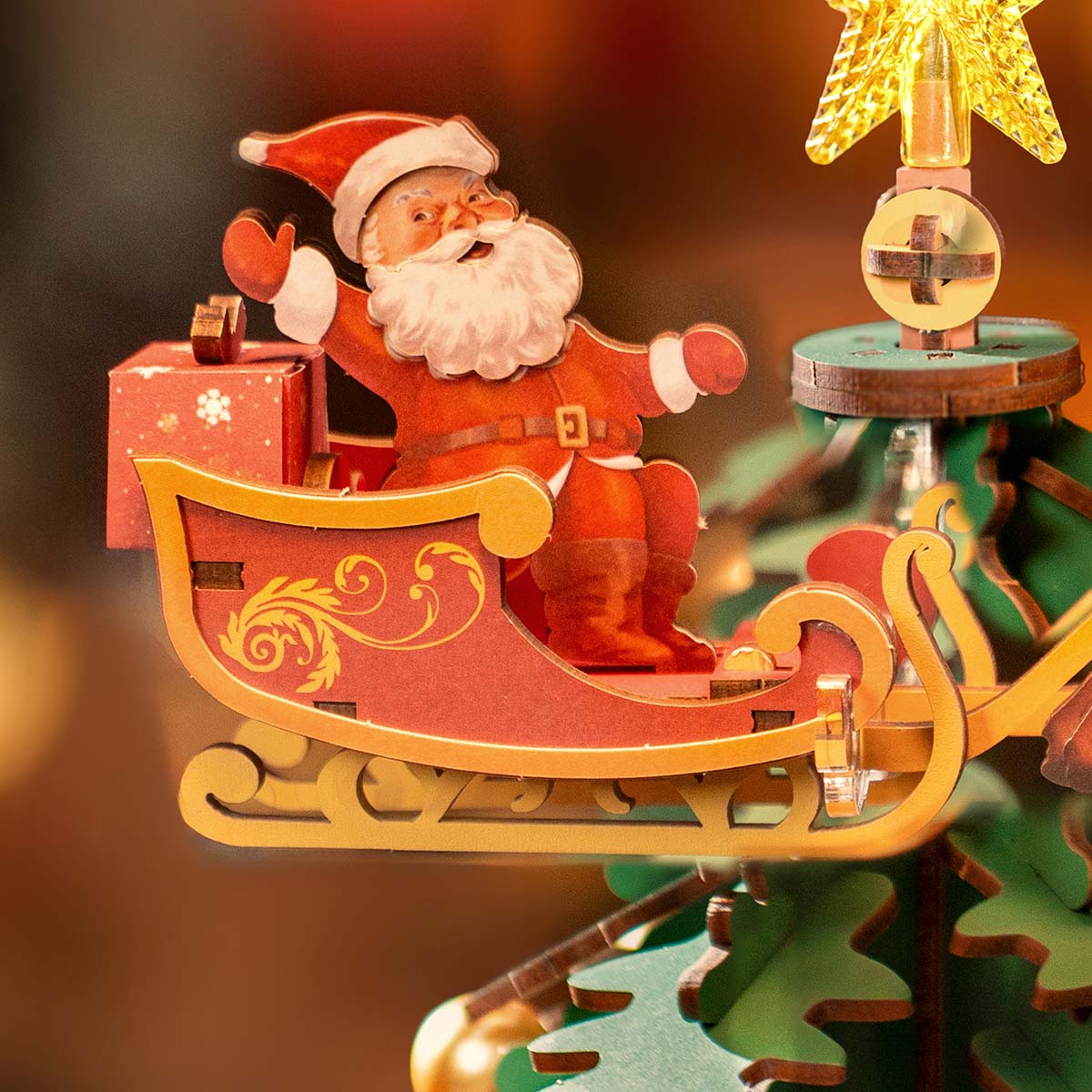 Rolife 3D Wooden Puzzle - Christmas Melody Tree AMS01 gallery image 6