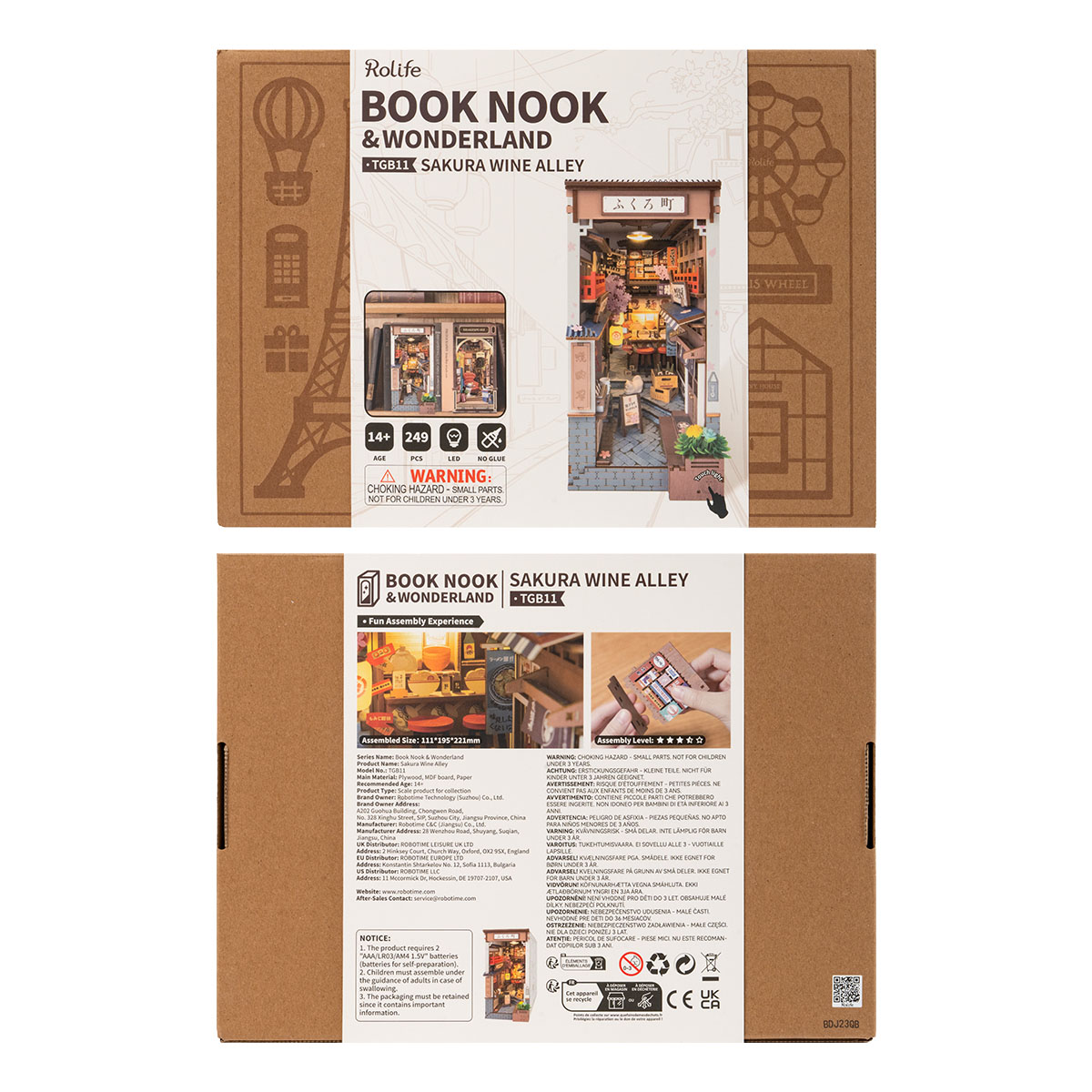 Rolife DIY Book Nook Kit - Sakura Wine Alley TGB11 gallery image 7