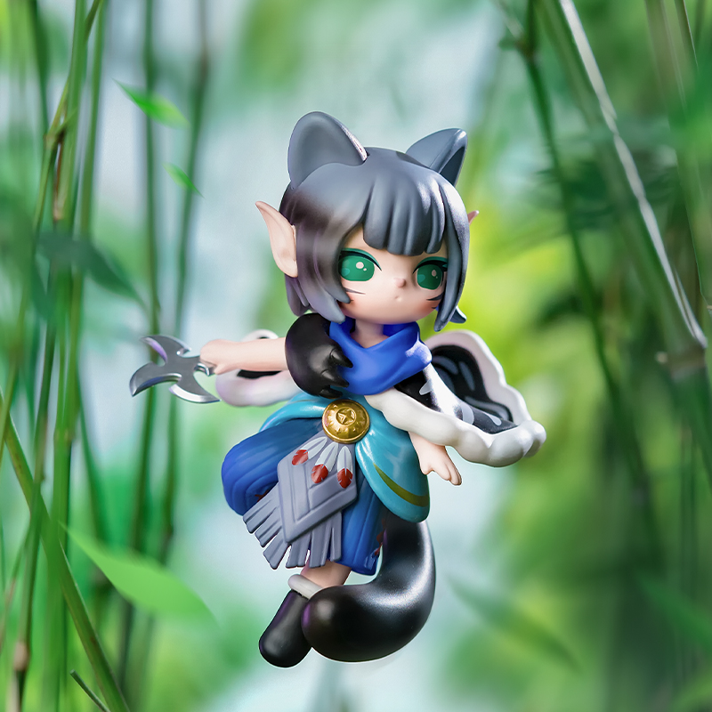 Rolife Surprise Figure Dolls - Paradise Guardians cat-ear character close-up scene