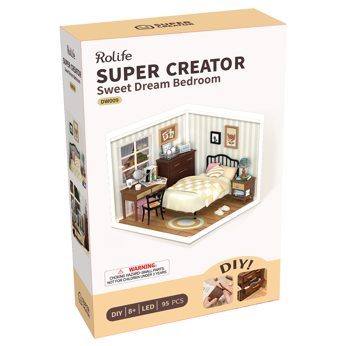 Rolife Sweet Dream Bedroom Super Creator Miniature House DW009 gallery image 8