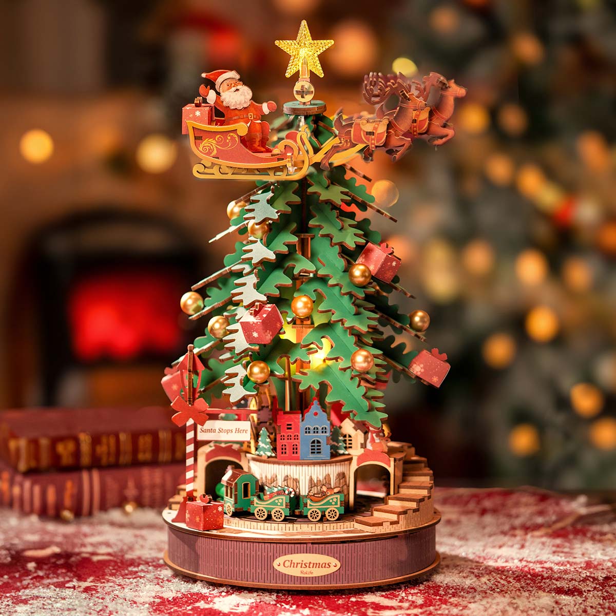 Rolife 3D Wooden Puzzle - Christmas Melody Tree AMS01 gallery image 5