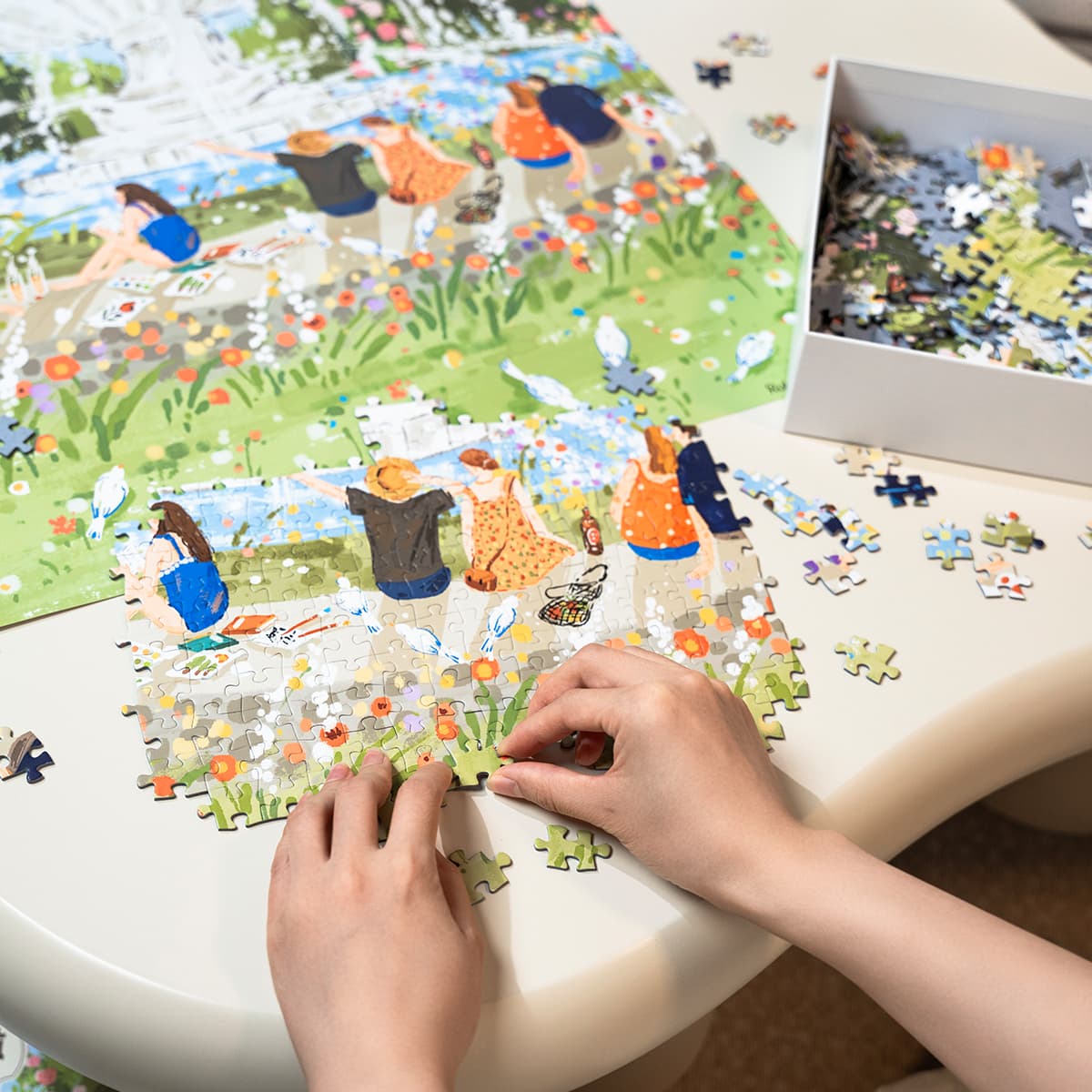 Rolife 1000 Piece Jigsaw Puzzle - Afternoon Fountain PT001 gallery image 7