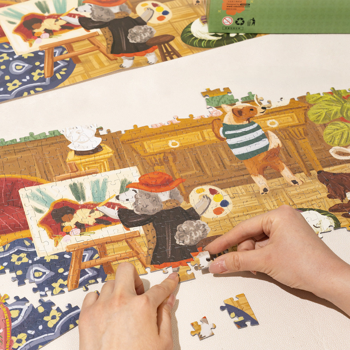 Rolife 1000 Piece Jigsaw Puzzle - Doggie Art Gallery PT008 detail view