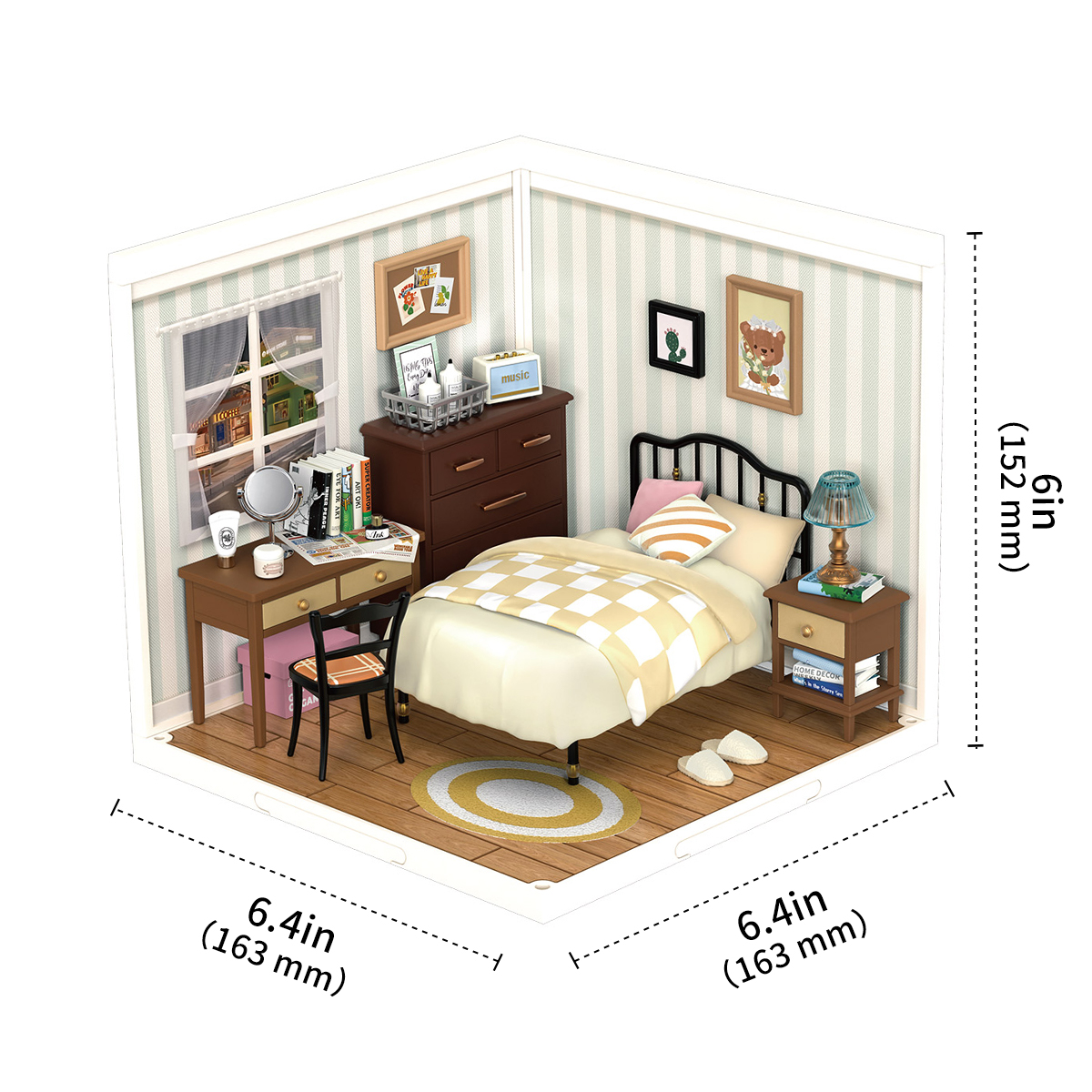 Rolife Sweet Dream Bedroom Super Creator Miniature House DW009 gallery image 7