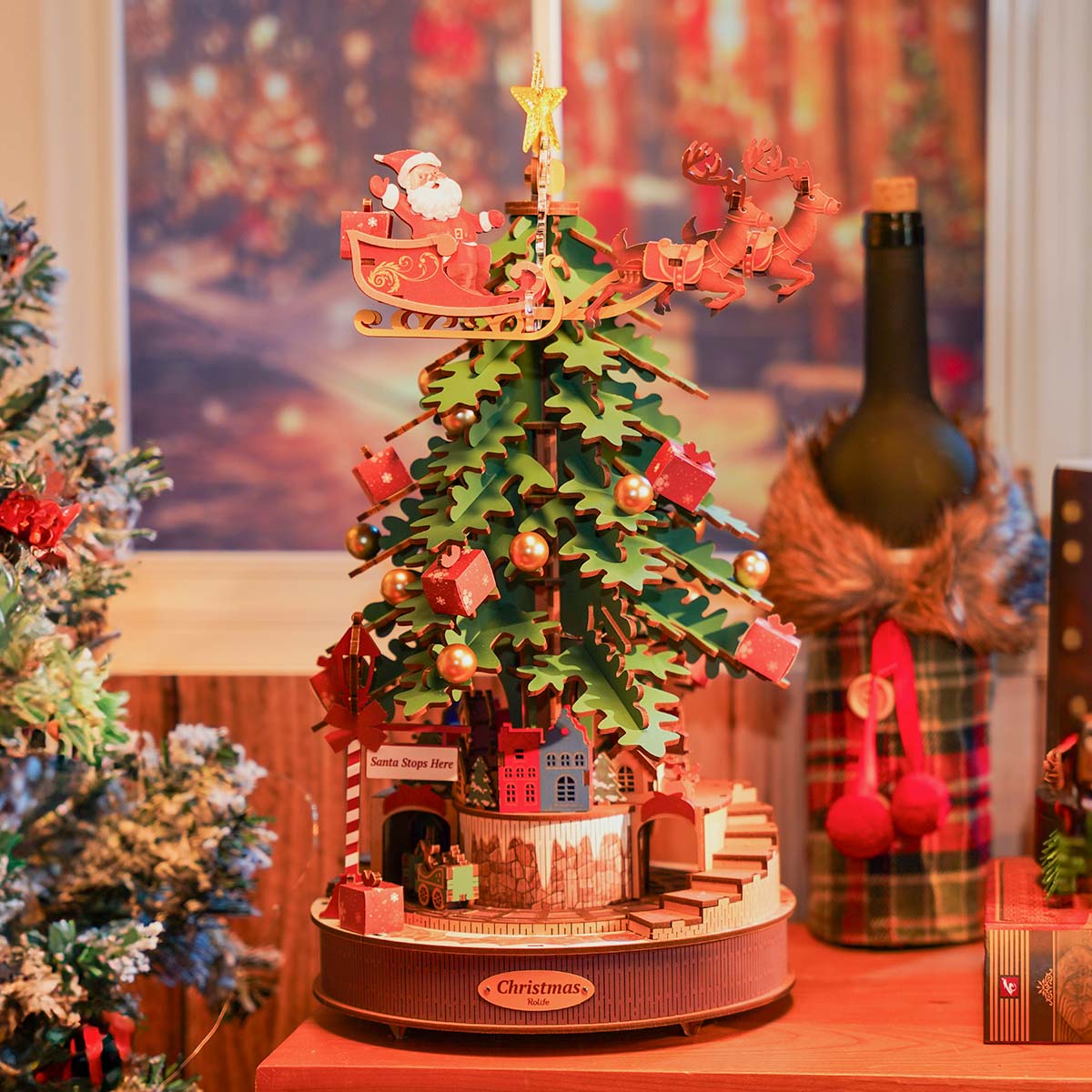 Rolife 3D Wooden Puzzle - Christmas Melody Tree AMS01 gallery image 4