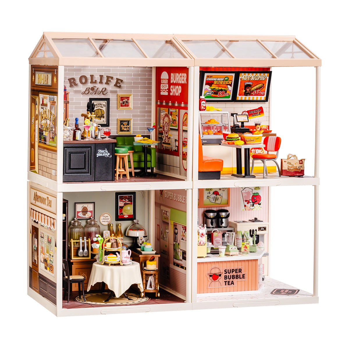 Rolife Super Creator Miniature House 4 in 1 Four Grid detail view