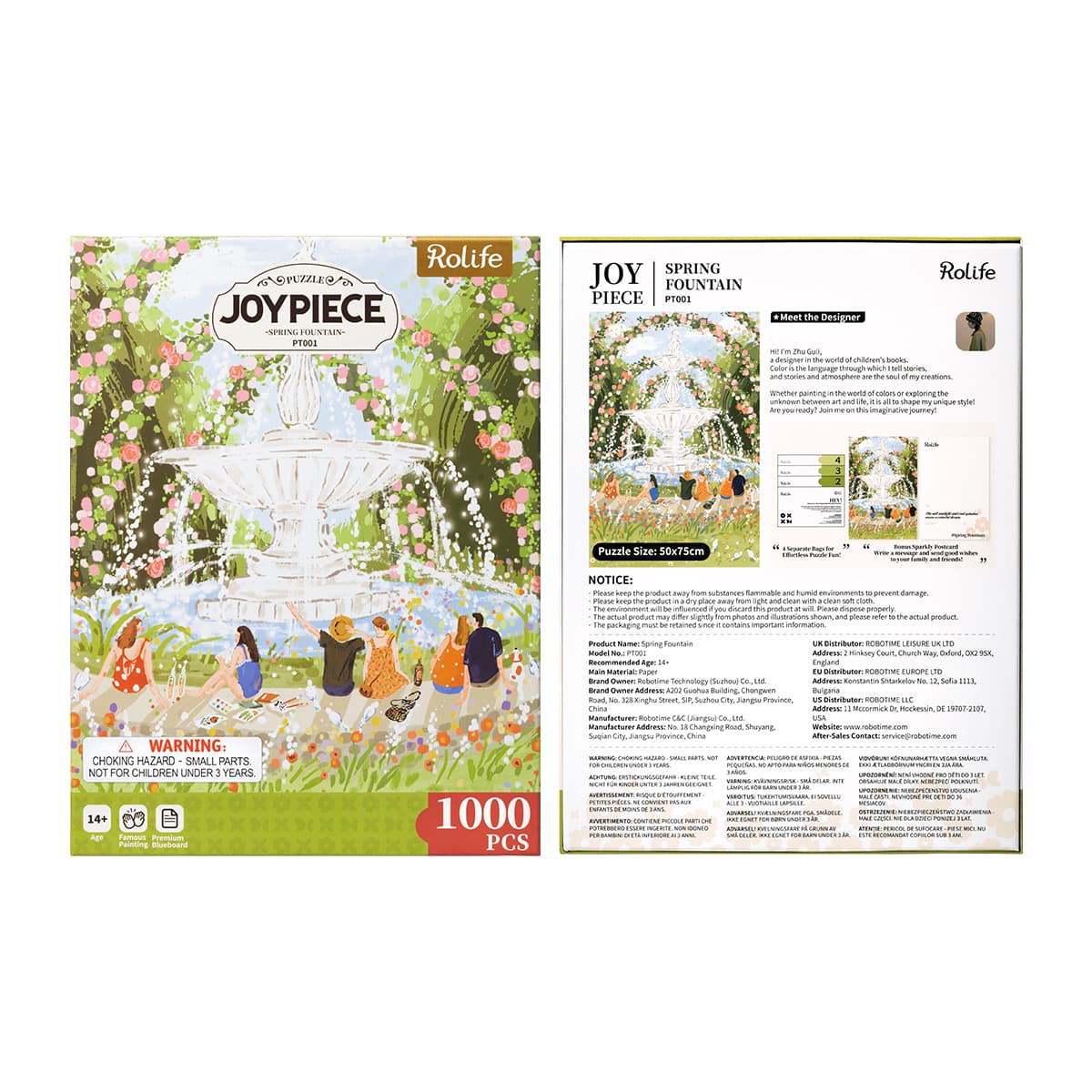 Rolife 1000 Piece Jigsaw Puzzle - Afternoon Fountain PT001 gallery image 10