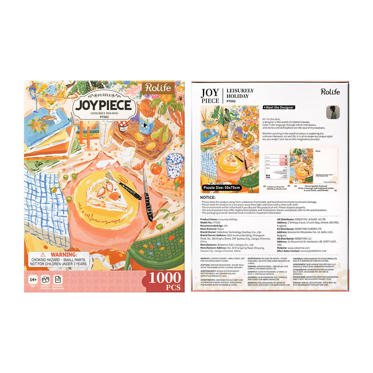 Rolife 1000 Piece Jigsaw Puzzle - Leisurely Holiday PT002 gallery image 9