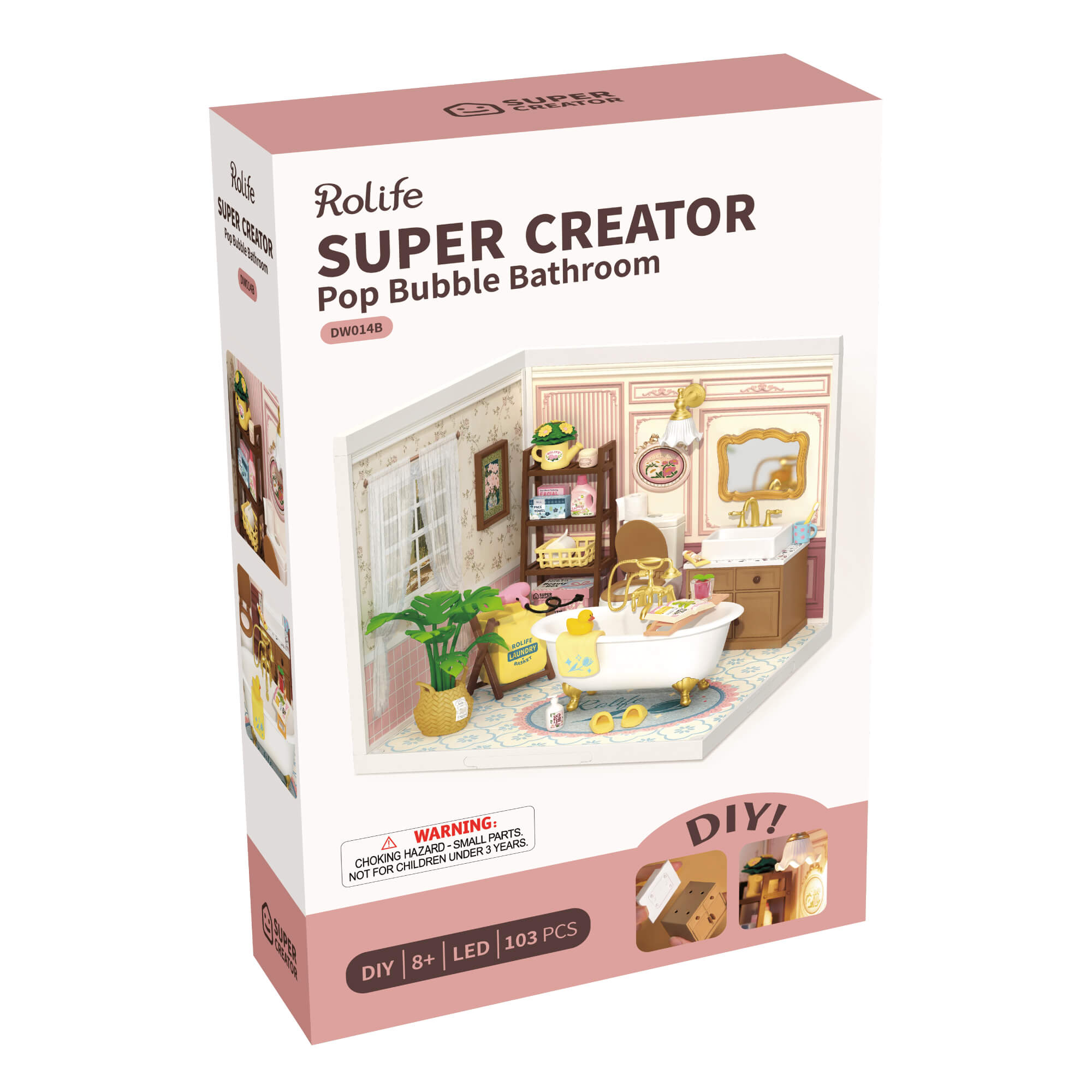 Rolife Bubble Bathroom Super Creator Miniature House DW014B gallery image 7