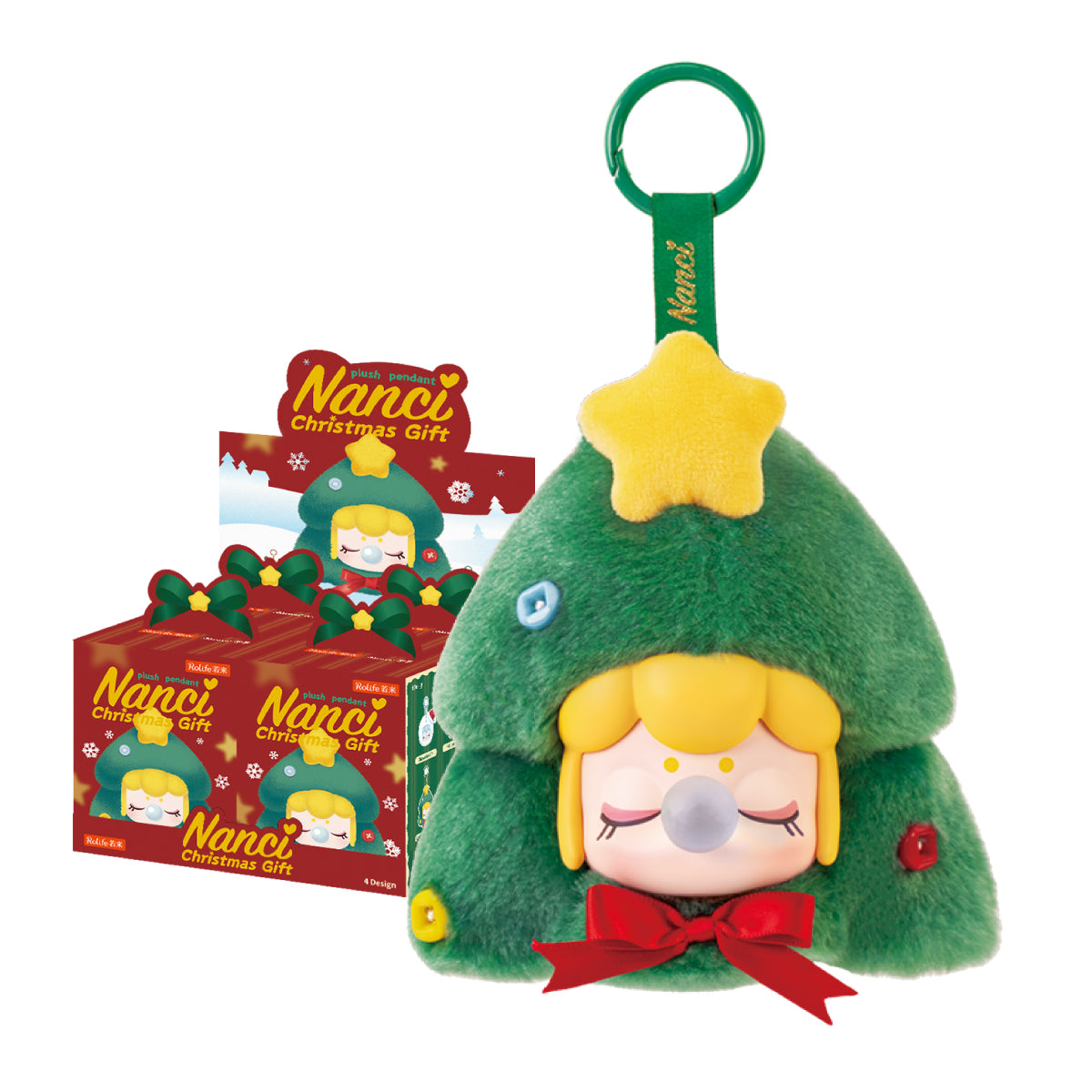 Rolife Nanci Christmas Gift plush pendant with display box on white background