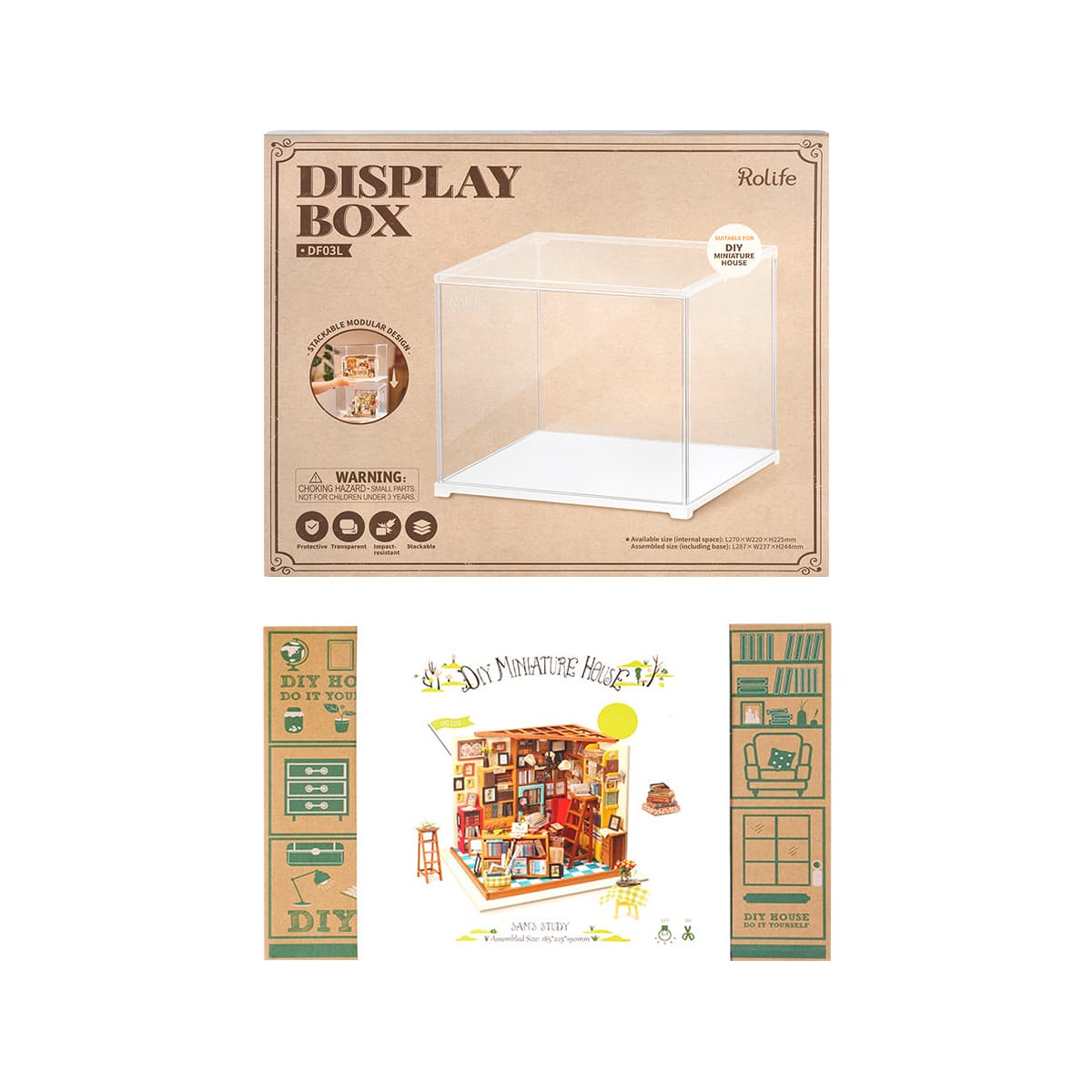 Rolife Sam's Study Library DG102 with Display Box DF03L gallery image 5