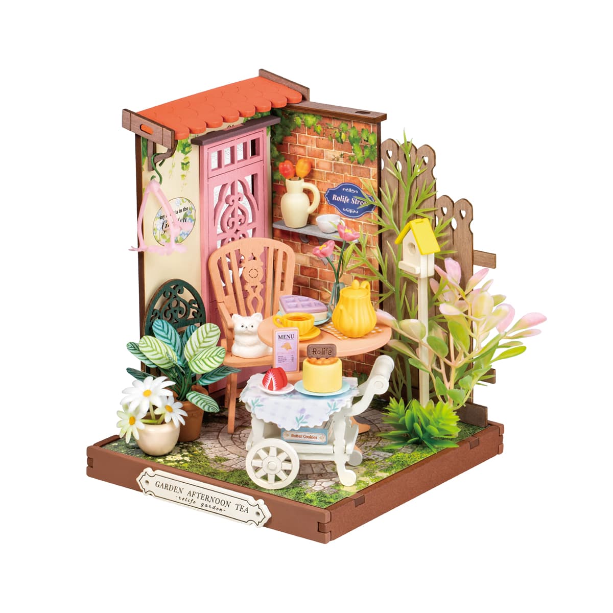 Rolife DIY Miniature House - Fancy Tea Yard DS038 white background product view