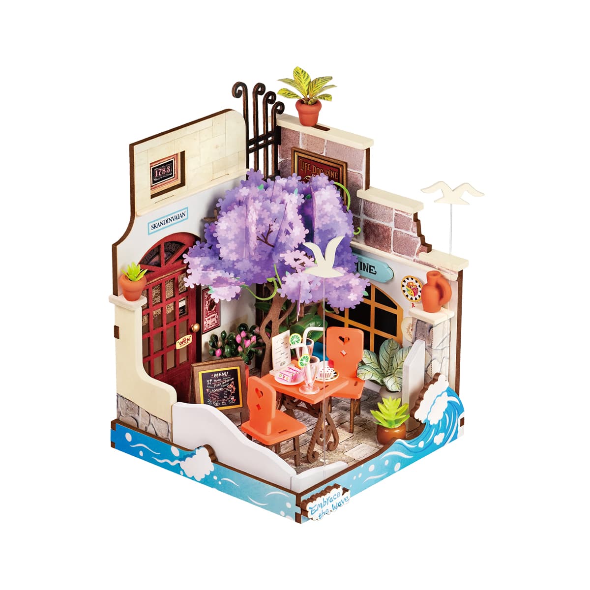 Rolife DIY Miniature House - Sea Holiday Restaurant DS039 white background product view