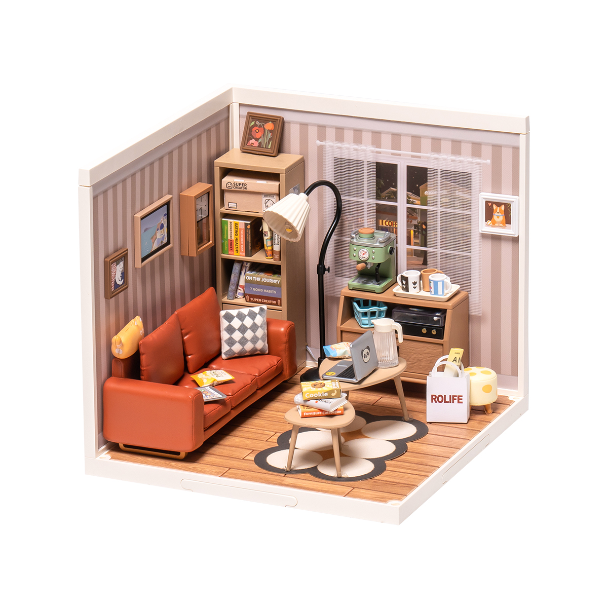 Rolife Cozy Living Lounge Super Creator Miniature House DW007 gallery image 3
