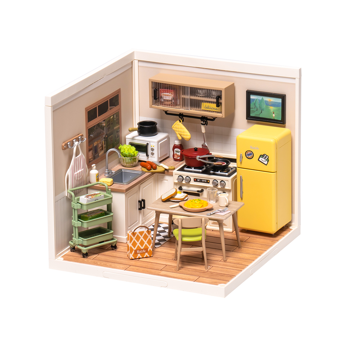 Rolife Happy Meals Kitchen Super Creator Miniature House DW008 gallery image 2