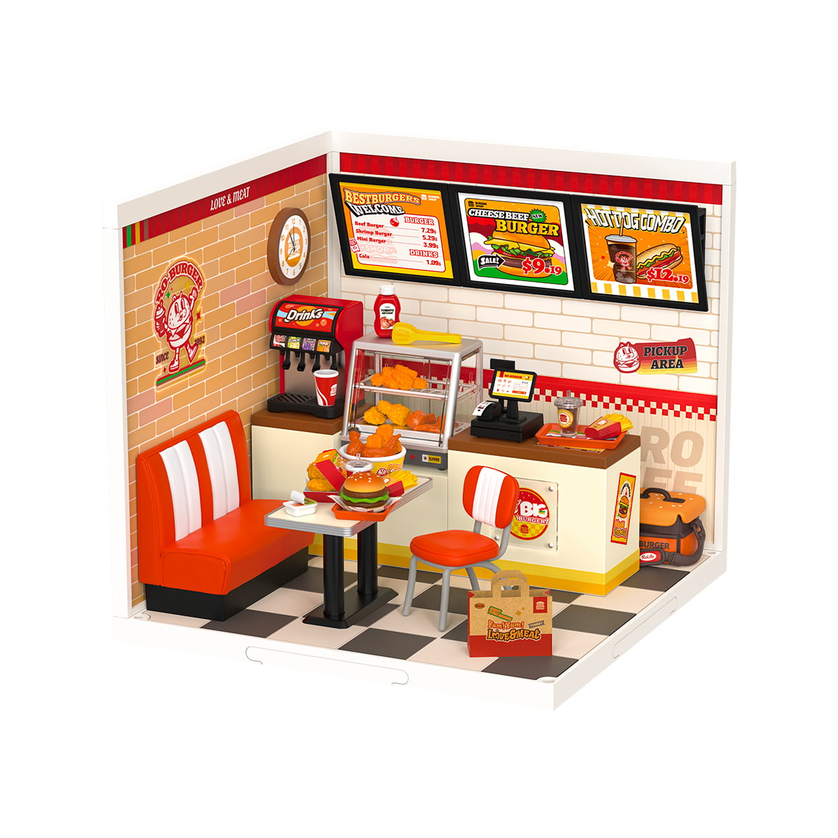 Rolife Yum Yum Burgers Super Creator Miniature House DW010 gallery image 2
