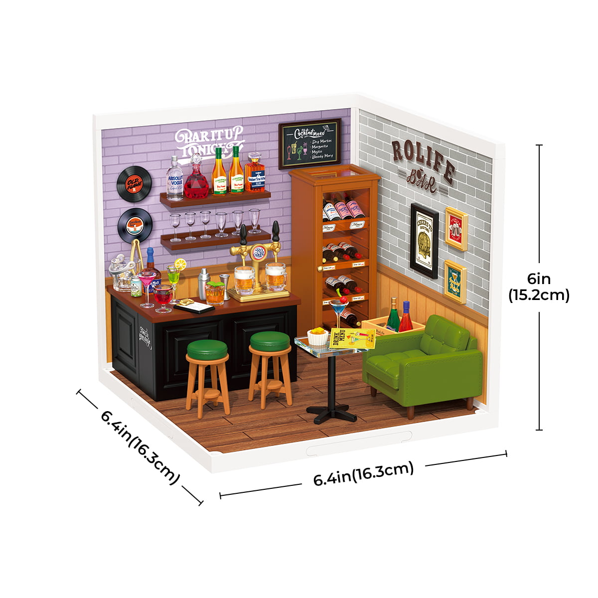 Rolife Leisurely Cheers Bar Super Creator Miniature House DW012 gallery image 6