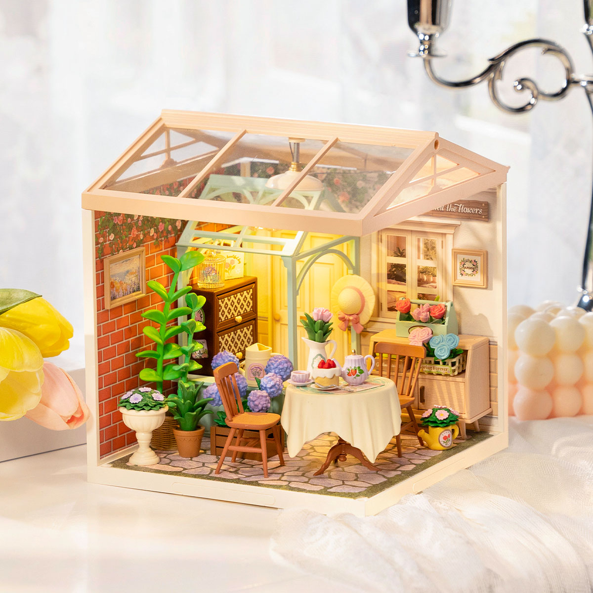 Rolife Blooming Tea Garden Super Creator Miniature House DW013B gallery image 1